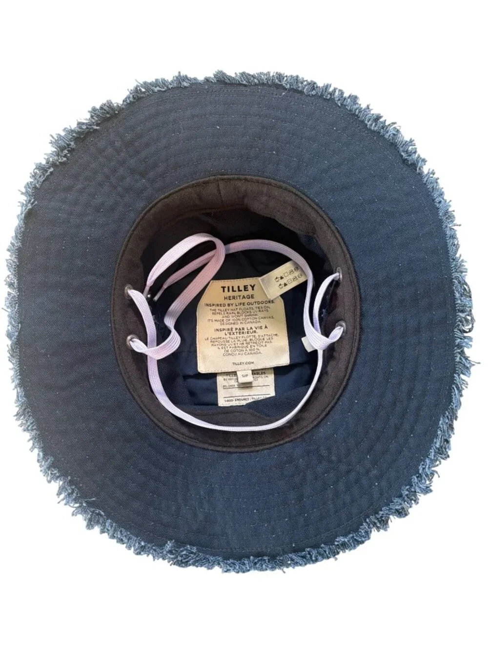 Tilley T3 Vintage Fringe Wanderer Hat MSRP$110 Navy Blue Small